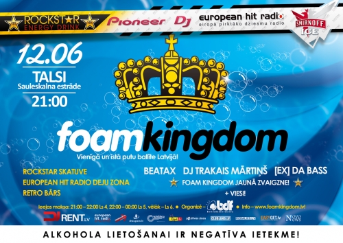 FOAM KINGDOM putu ballīte Sauleskalna estrādē, Talsos (Bilde 1)