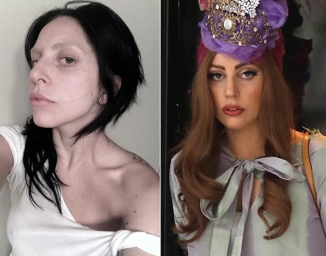 BRIESMU FOTO: LADY GAGA un citas skaistās zvaigznes bez grima (Bilde 1)