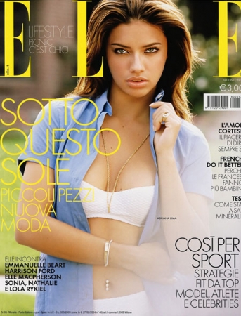 Adriana Lima izģērbusies žurnālam „Elle” (Bilde 1)