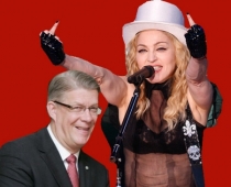 Madonna rāda "Fuck You" arī mūsu valsts vadītājiem